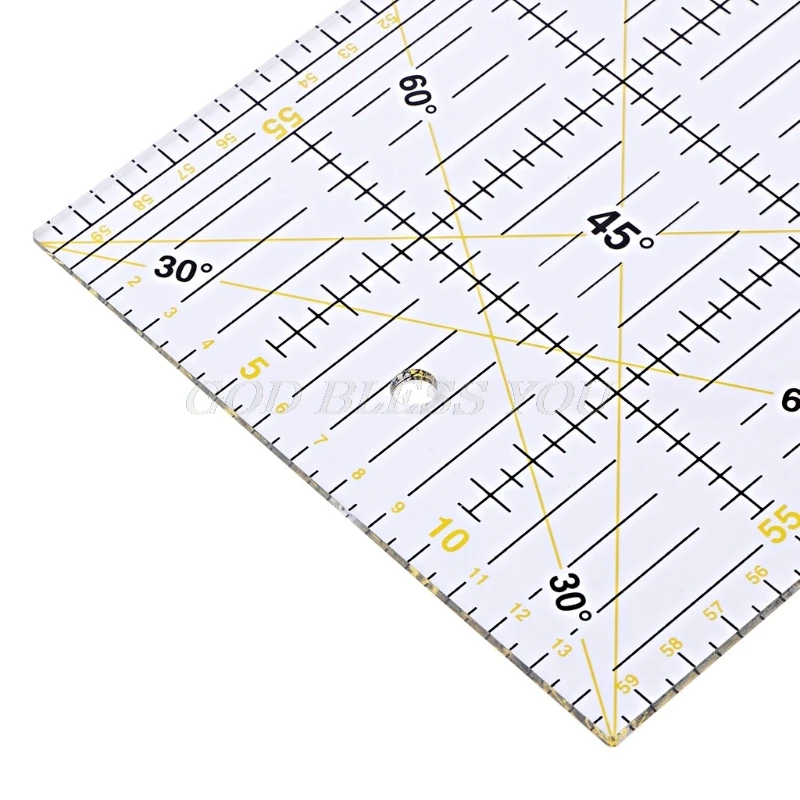 30/45/60Cm Quilting May Miếng Dán Cường Lực Thước Cắt Dày Trong Suốt DIY Thả Vận Chuyển