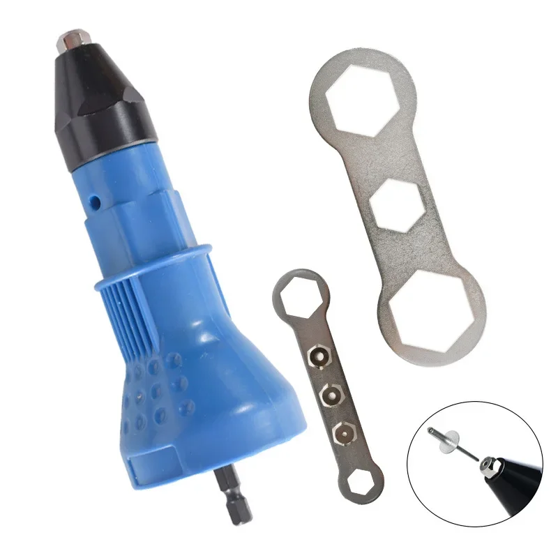 Electric Pull Rivet Gun Adapter Riveting Tool Cordless Drill Insert Nut For Blind 2.4 To 4.8mm