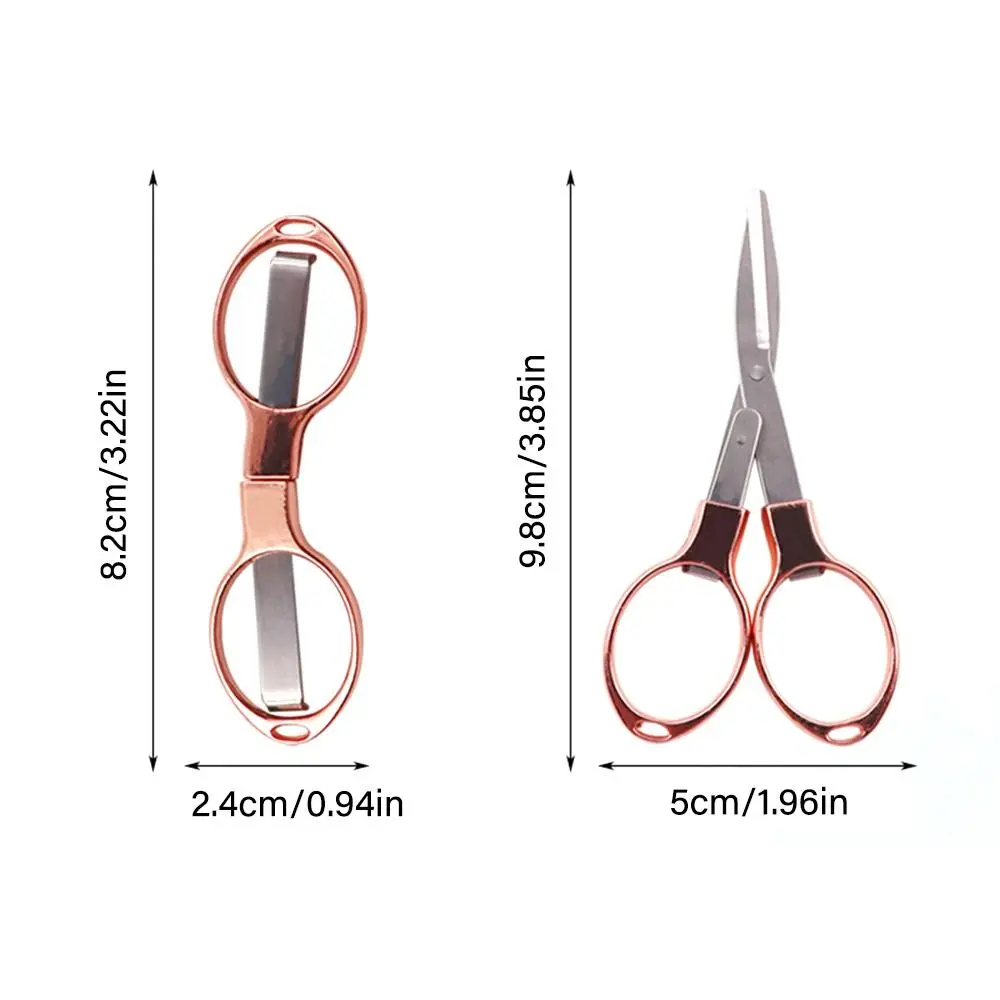 Portable Folding Scissors Hand Tool Folding Fishing Line Cutter Stainless Steel Multifunctional Stationery Scissors Student