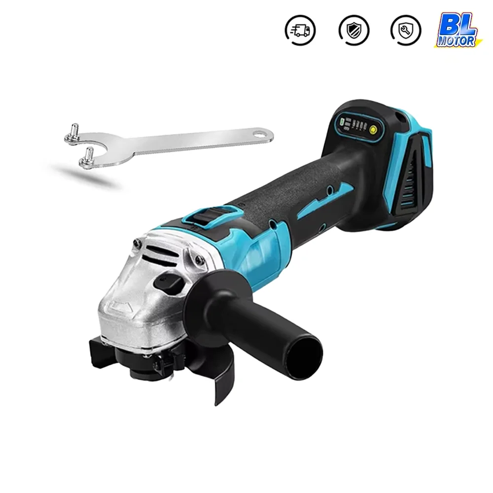 Amoladora angular sin escobillas de 125mm, batería de iones de litio, corte inalámbrico, pulido para batería Makita de 18V