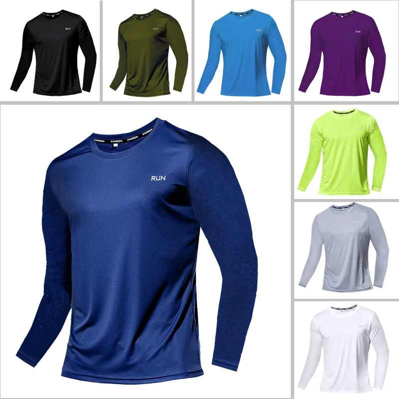 Men Women Quick Dry Long Sleeve Sport T Shirt Gym Jerseys Fitness Shirt Trainer Running T-Shirt Teenager Breathable Sportswears