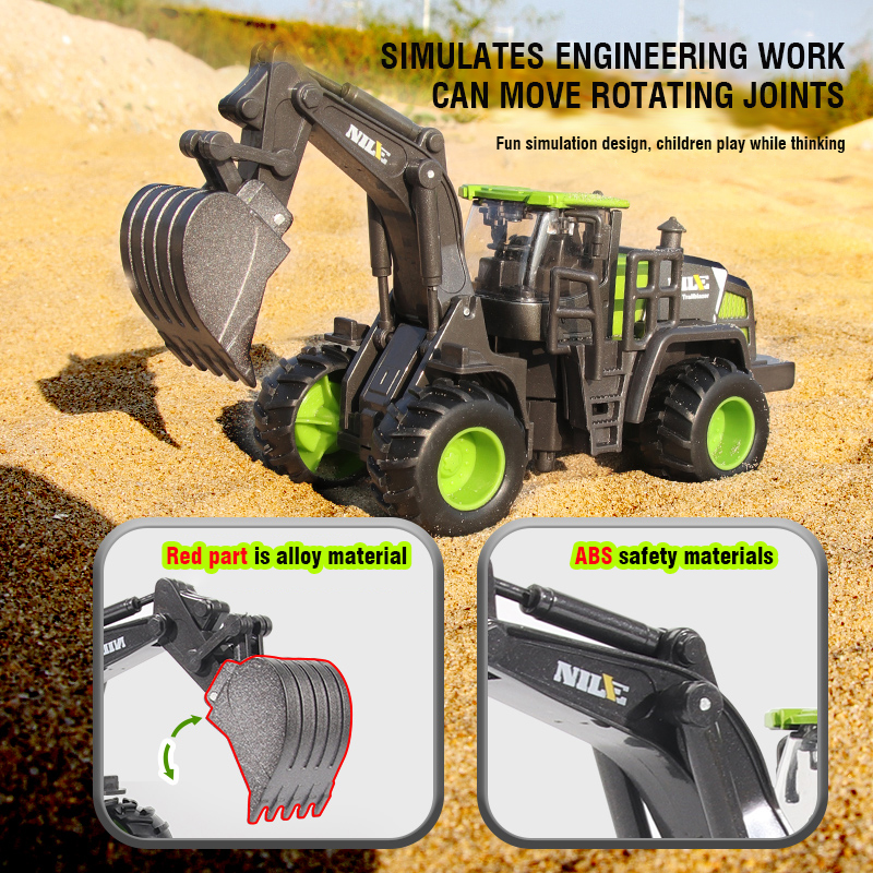 1/50 Modellauto Bulldozer LKW Bagger Kran Gabelstapler Bautechnik Fahrzeug Spielzeug für Jungen Kinder Lernspielzeug