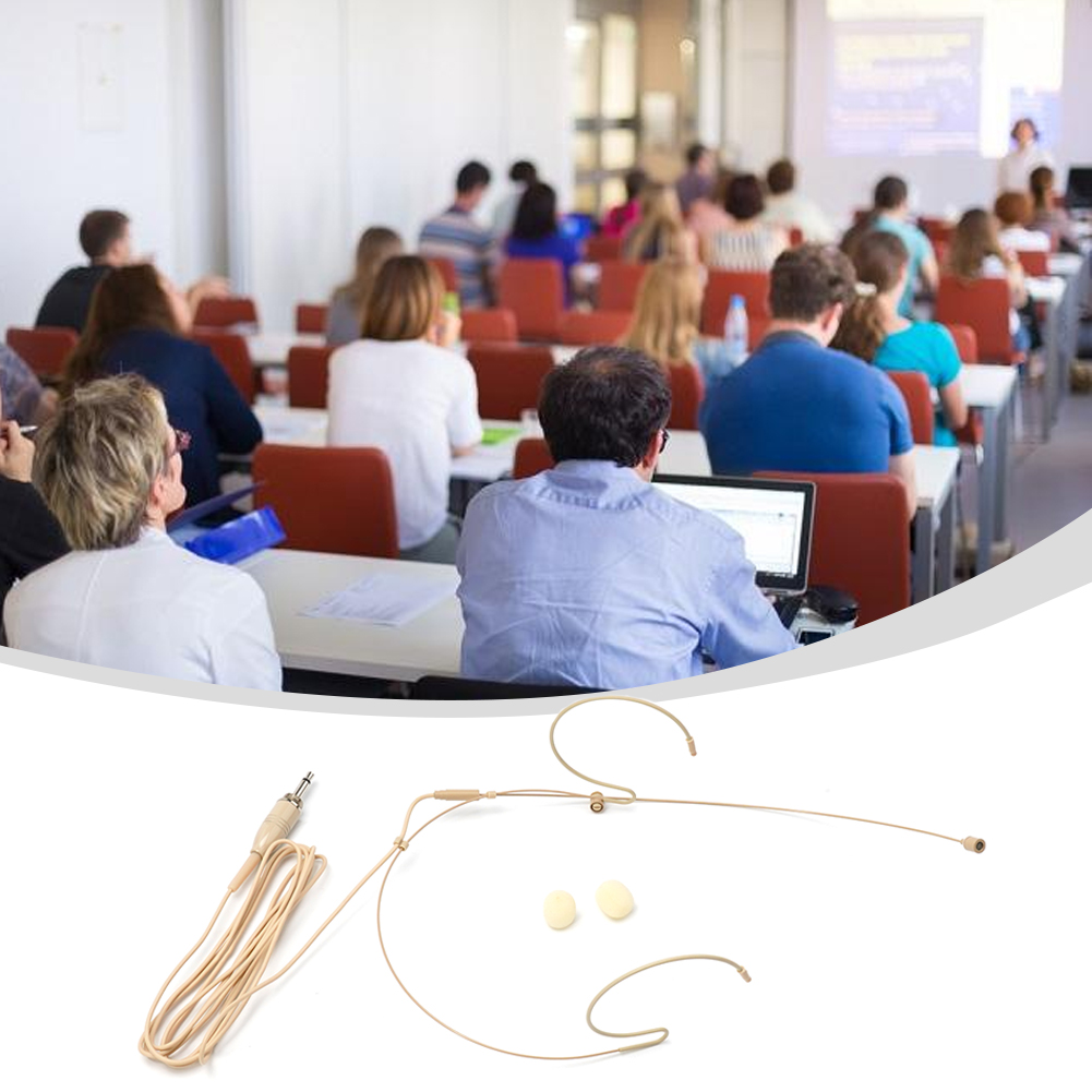 Double-Earhook Headset Microphone Headworn Omnidirectional Condenser Cartridge Microphone For Sennheiser For Shure Wireless