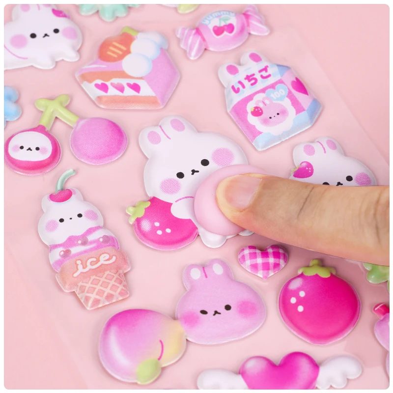 2 teile/los Kreative Tiere Party Weiche Puffy 3D Aufkleber Scrapbooking Diy Journal Schreibwaren Aufkleber Deco Schule Bürobedarf