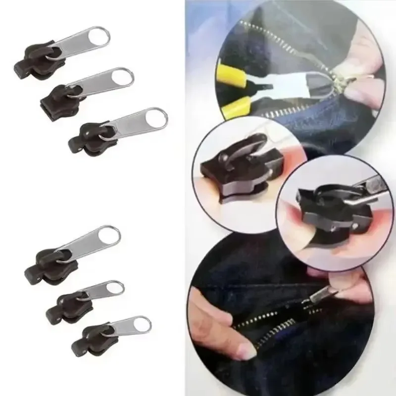 3 ขนาด Universal Instant Fix ซิปชุดซ่อมเปลี่ยนซิป Slider ฟันกู้ภัยเย็บเสื้อผ้ากระเป๋าซิปเครื่องมืออุปกรณ์เสริม