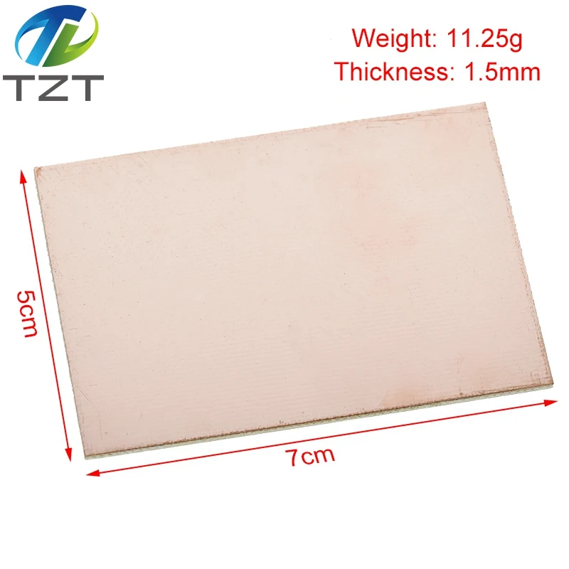 Kit fai da te con piastra rivestita in rame su un lato TZT 5x7 cm 5 * 7