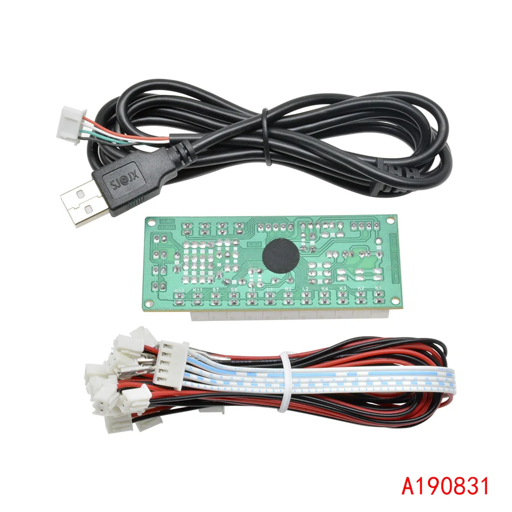 Clearance_Zero Delay Arcade USB Encoder PC zu Joystick Arcade Rocker Platine Steuermodul für MAME 2Pin mit Kabel Push