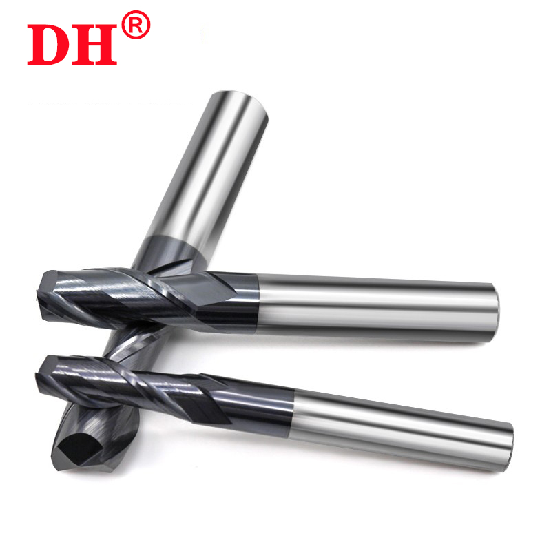 Fresa con revestimiento de aleación, herramienta de acero de tungsteno, mecanizado Cnc HRC55, fresas de 2 hojas, Kit de fresado superior, herramientas de fresado