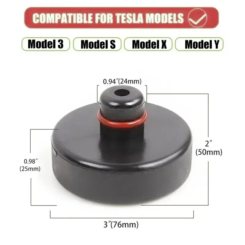 For Tesla Silicone Jack Lift Pad Point Adapter For Tesla Model 3 Model Y Model S Model X Car Accessories 2016-2023