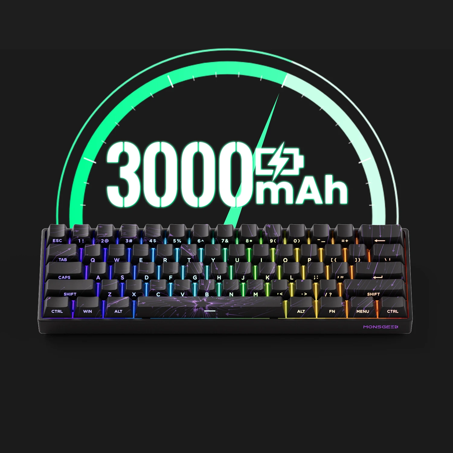 MONSGEEK FUN60 PRO&MAX HE Механическая клавиатура Магнитный переключатель 60% Беспроводная игровая клавиатура Быстрый триггер 8K ARGB Пользовательская клавиатура