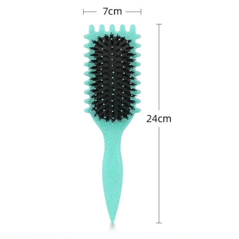 ผู้หญิงหวีผม Hollow Shaped CURLY ผมหวีอเนกประสงค์นวดหนังศีรษะและ Anti-Static Fluffy แปรงผมเครื่องมือทรงผม