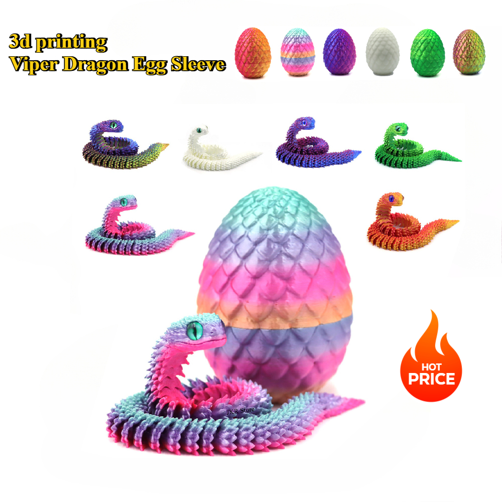 Горячая 3D печать змеиных яиц, украшение для дома, креативные формы для змей, уменьшающие давление, предметы домашнего декора, движущиеся вращающиеся аниме-фигурки