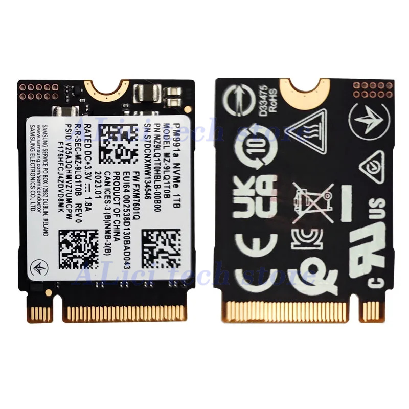 ใหม่ PM991/PM991a 128GB 256G 512g 1TB 2230 PCIe 3.0x4 NVME สําหรับ Samsung Microsoft Surface SSD