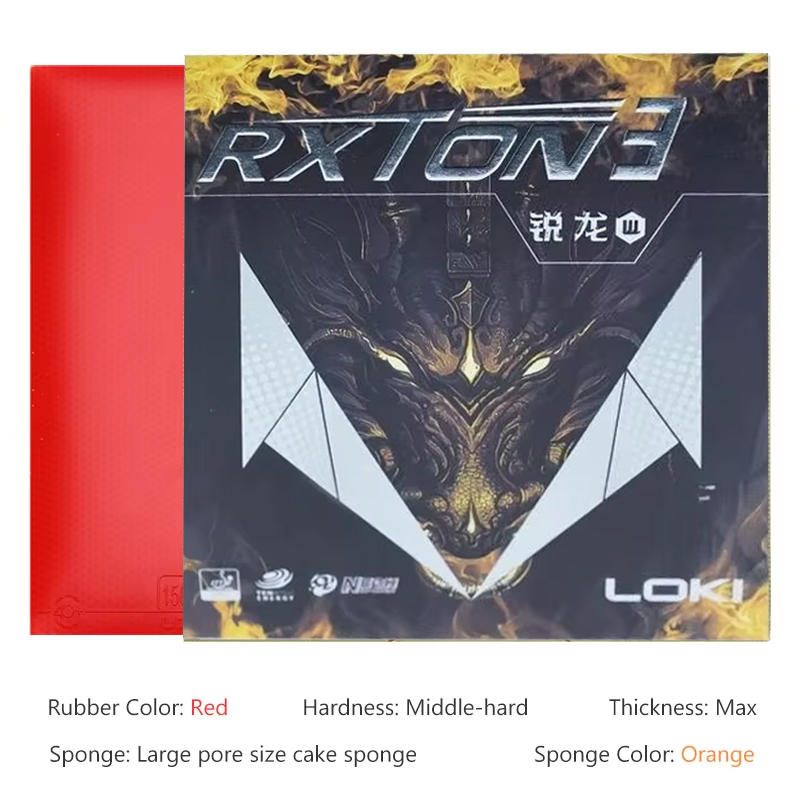 LOKI RXTON 1 3 5 7 Tafeltennisrubber Sticky Ping Pong Rubber Topsheet met vooraf afgestemde elastische spons Loki Rubber paletas de