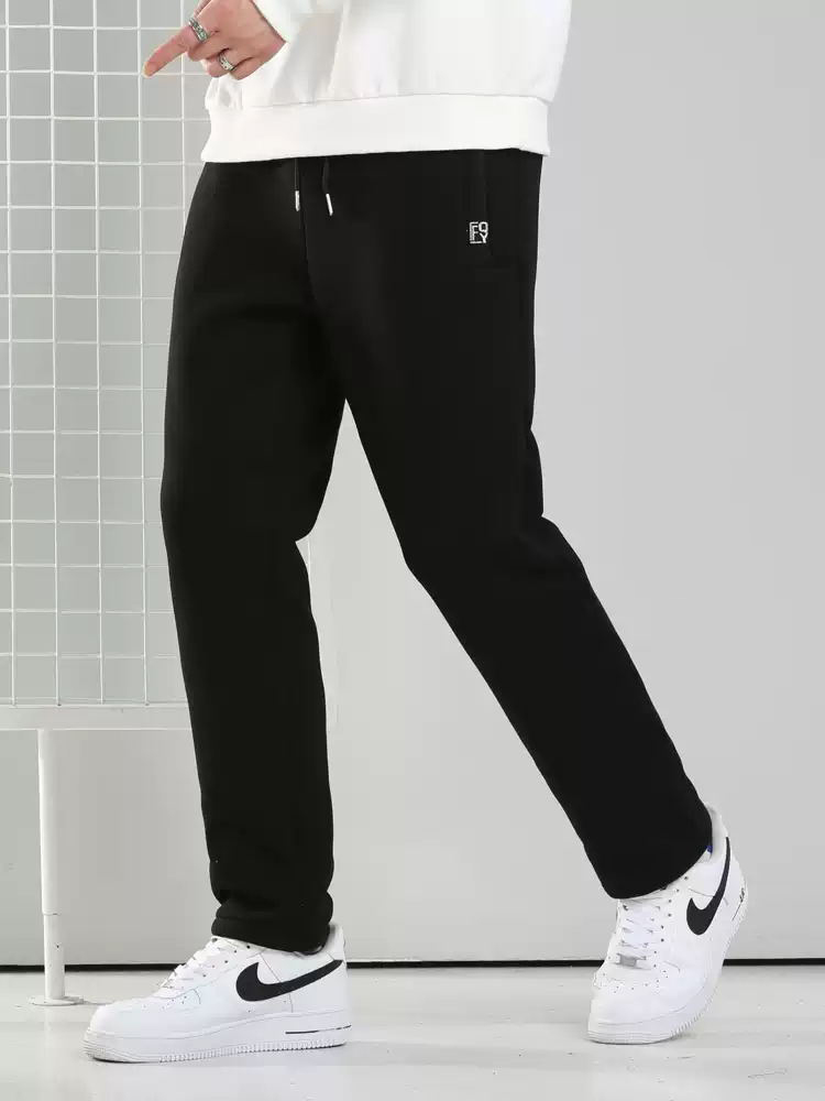 ฤดูหนาวผู้ชาย Sweatpants หนาขนแกะ Joggers กีฬากระเป๋าซิปผ้าฝ้ายสบายๆกางเกง PLUS ขนาด 6XL 7XL 8XL
