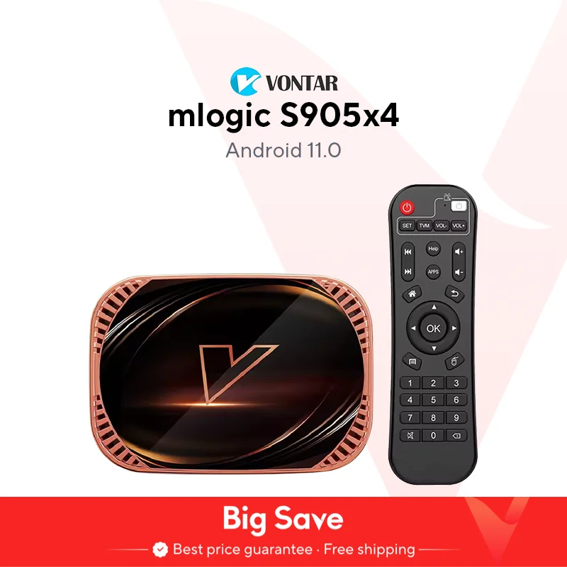 VONTAR X4 Amlogic S905X4 Smart TV Box Android 11 4GB 128G 32GB 64GB Wifi BT AV1 lettore multimediale TVBOX 4K 1000M Set top box