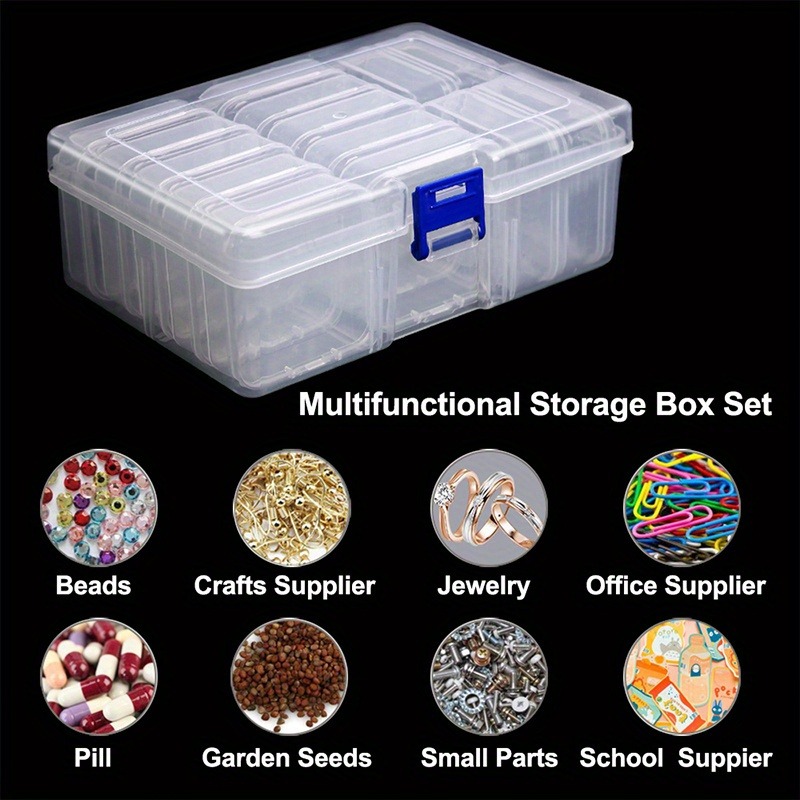 The Transparent Independent Packaging Box Is Small Bead Organizers, Plastic Storage Cases Mini Clear Bead Storage