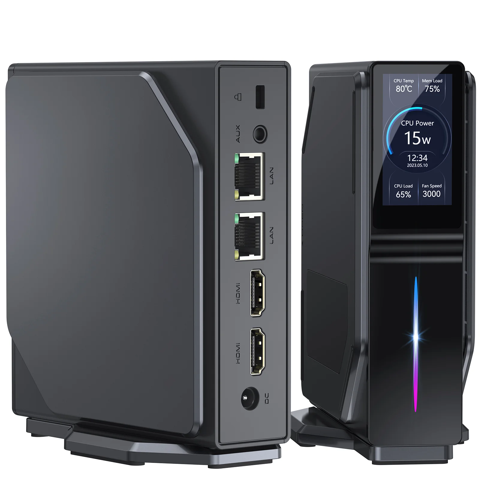 S1 mini pc intel alder lake n100 windows 11 ultra pequeno computador de bolso duplo ssd 2xhdmi 2.0 4k 60hz rgb 16gb ddr4 1tb nvme pc