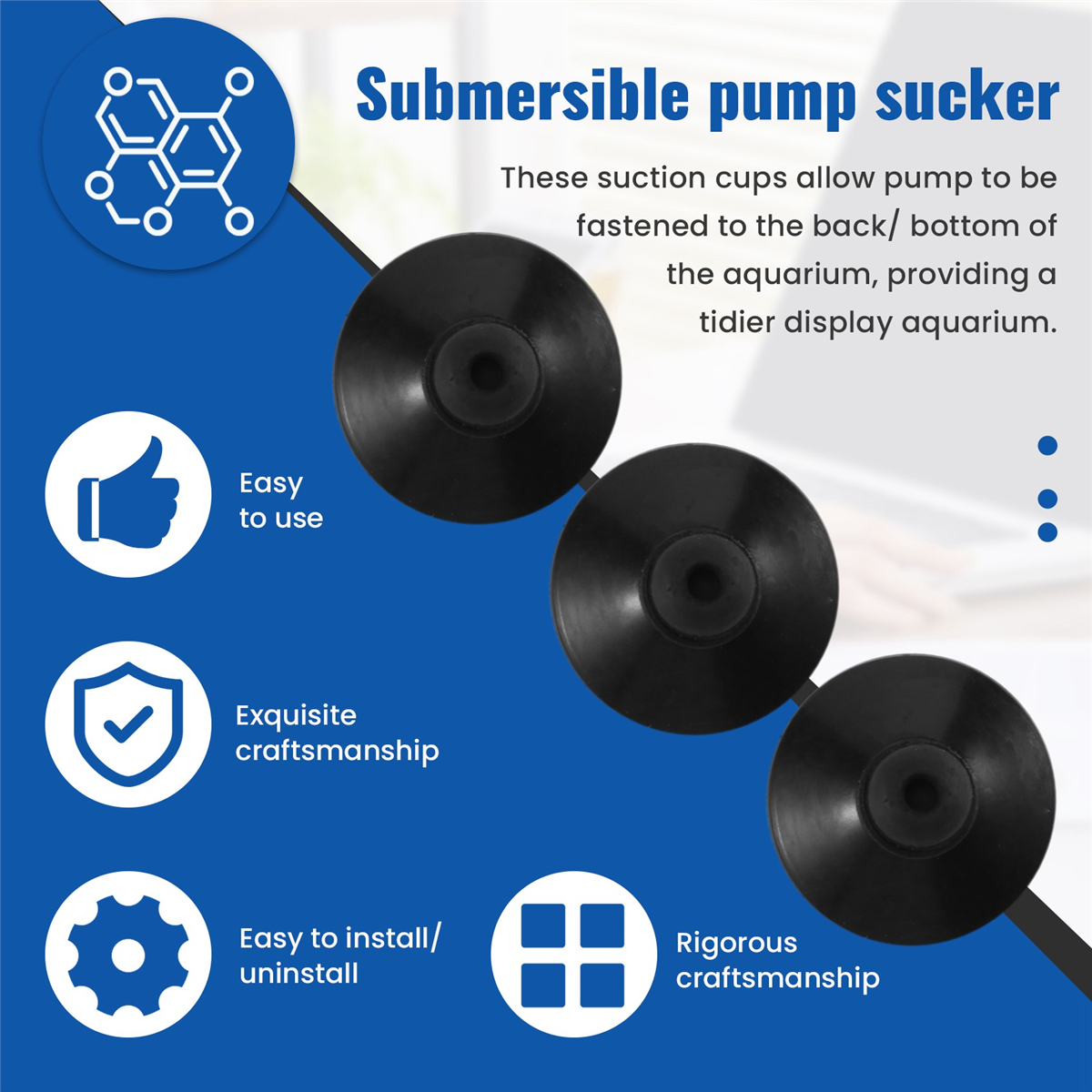 10 x ยางสีดํา 27 มม.ดูดคัพคลิป Sucker สําหรับ Aquarium Fish TANK PUMP