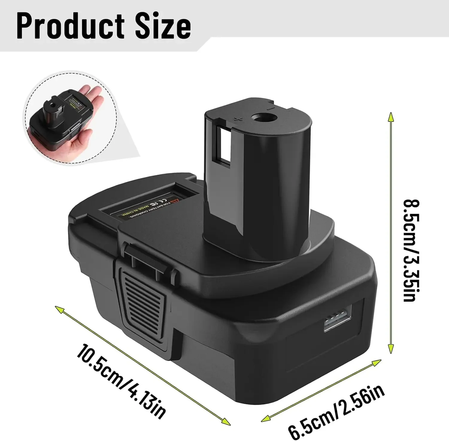 Battery Adapter Converter with USB For Dewalt 20V Li-ion for Milwaukee 18V Li-ion Battery to for Ryobi 18V Li-ion Battery tool