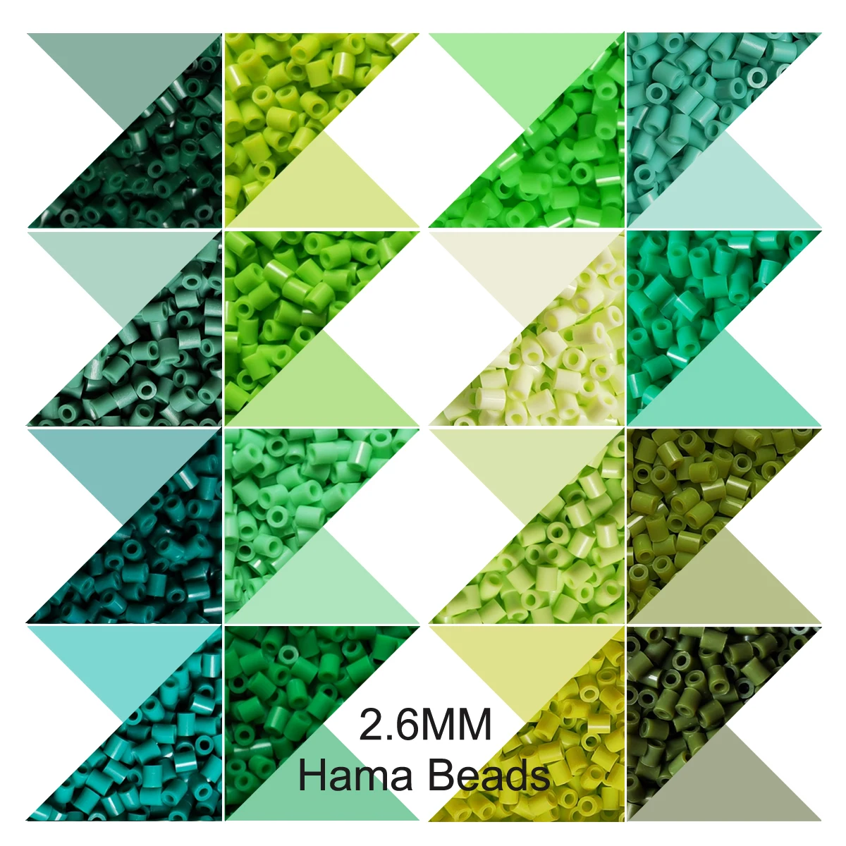 2.6Mm Mini Hạt 1000PCS Màu Xanh Lá Cây Màu Sắc Điểm Ảnh Nghệ Thuật Hạt Cầu Chì Cho Trẻ Em Quà Tặng Hama Hạt Diy Câu Đố Sắt hạt