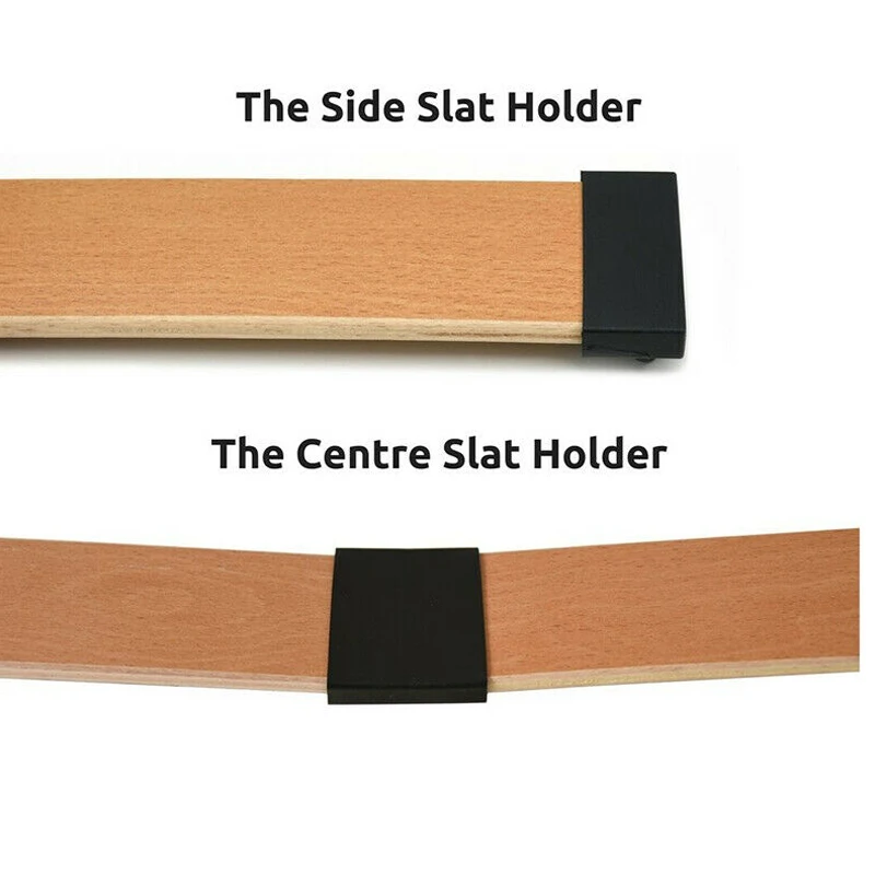 10 ชิ้นสแควร์พลาสติกสีดําเปลี่ยนเตียงโซฟา Slat Center End Caps ผู้ถือยางด้านในสําหรับเตียงไม้ Bunks กรอบอะไหล่