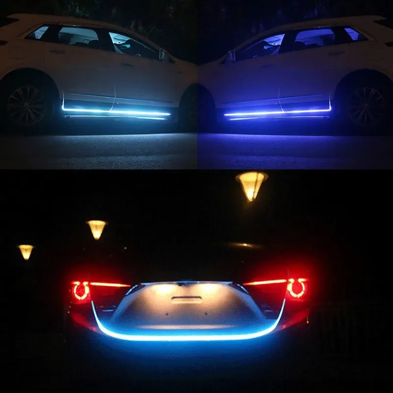 LED ไฟวิ่งกลางวัน Scan ราคาเริ่มต้นที่รถ Hood ไฟตกแต่ง DRL Auto เครื่องยนต์ Hood ท่องเที่ยวตกแต่ง Ambient โคมไฟ 12V