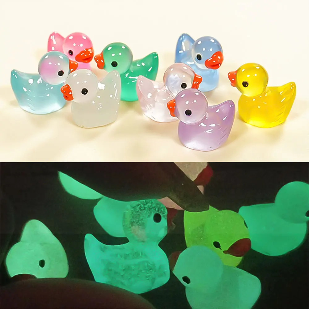 50 Glow-in-the-Dark Miniเป็ดLuminous Moss Micro Landscape Fairy Gardenอุปกรณ์ตกแต่งบ้านNight Glowing Figurines
