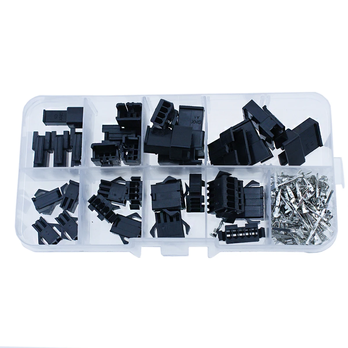 200 Uds. Conectores JST SM de 2,54mm de paso 2/3/4/5 pines conector macho y hembra conectores de clavija adaptador de Terminal de engarzado