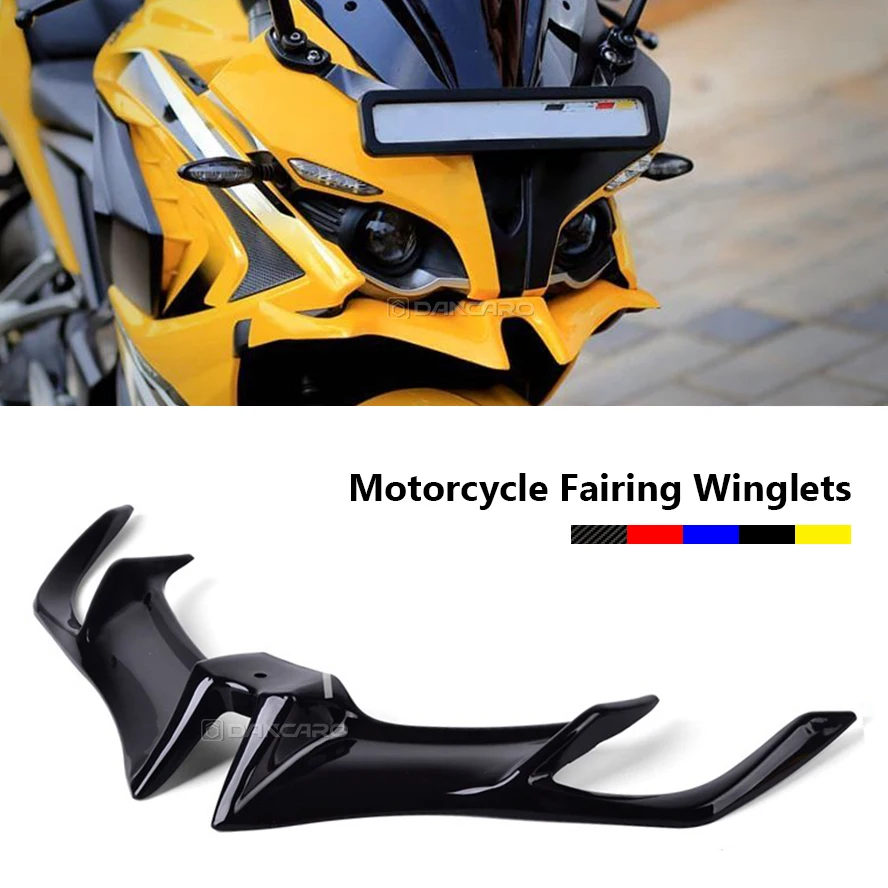 Cho BAJAJ Sao Xung RS 200 RS200 LOGO ABS Trước Fairing Cánh Phụ Khí Động Học Bảo Vệ Bảo Vệ Phủ Xe Máy Phụ Kiện Phần