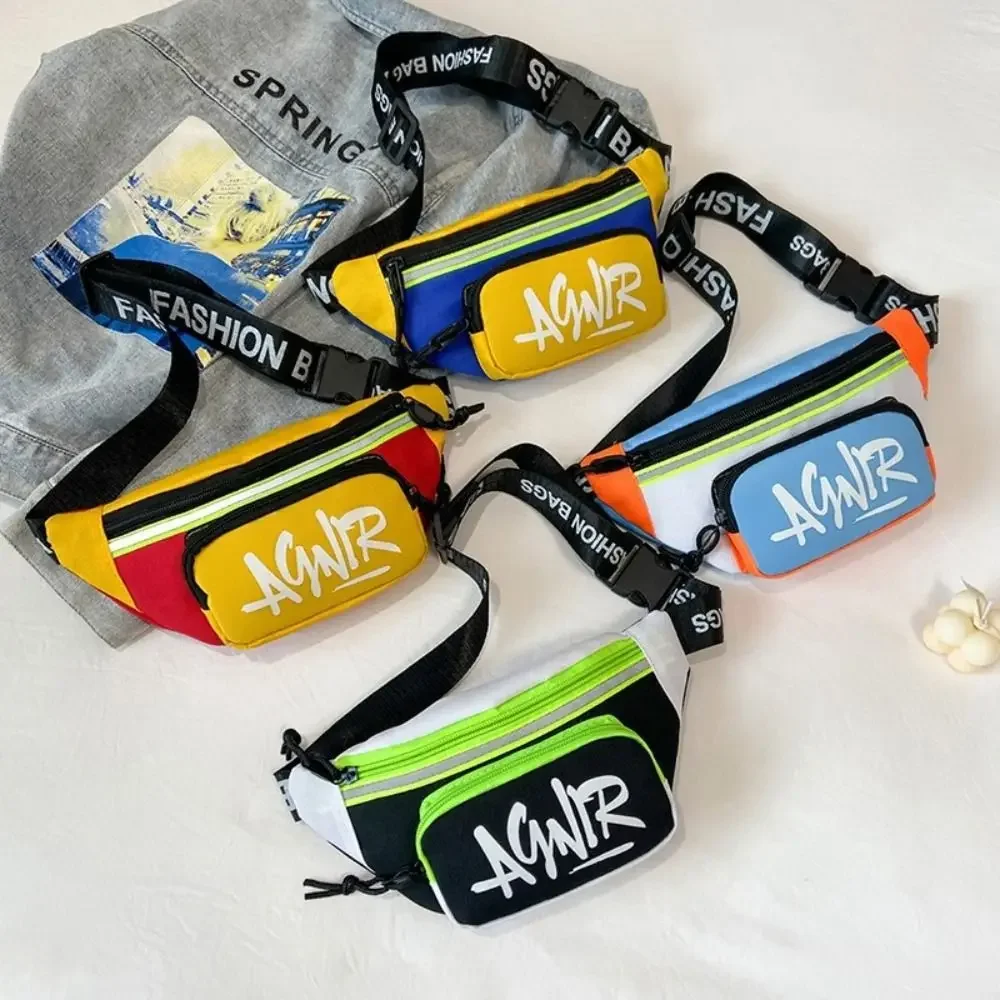 Oxford Mini bolsa de cintura para meninos e meninas, pacote engraçado, Banana Pack, ombro Crossbody, sacos de cinto no peito, carta fofa, novo