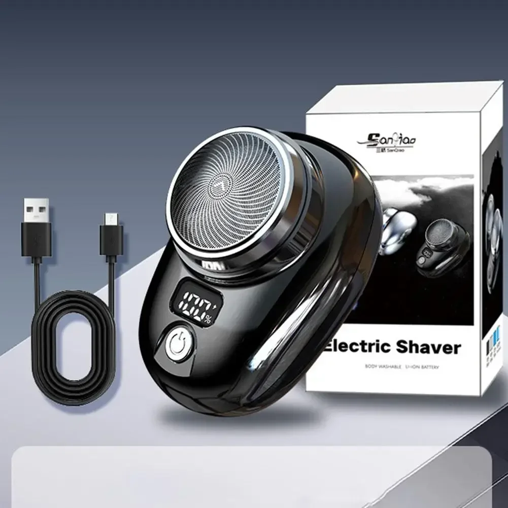 남성용 전기 면도기 USB 충전식 휴대용 면도기 편안한 쉬운 여행 미니 수염 바디 헤어 트리머 포켓 면도기