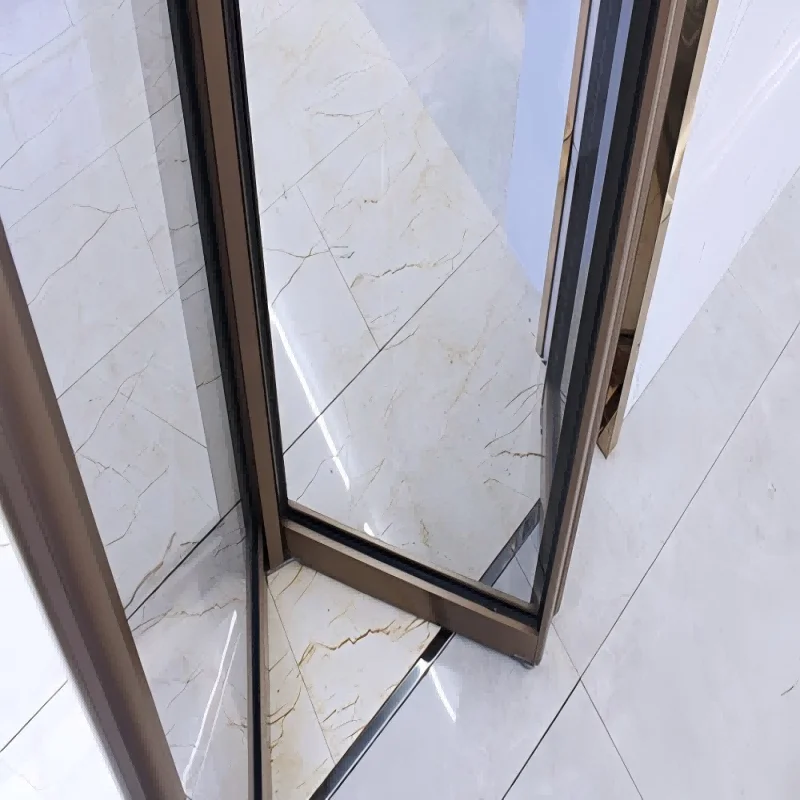 Porte d'ingresso esterne con doppia porta pieghevole Porta d'ingresso con profilo in lega di alluminio Porte d'ingresso in metallo per la casa personalizzate