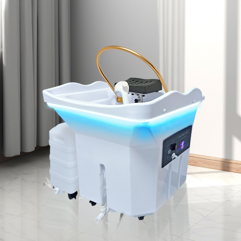 Haarwastafel Head Spa Haarwastafel Portable massage shampooobak with a 60L water storage tank and a waste water bucket van 25L