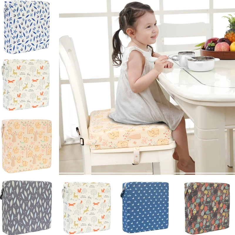 Baby Eetkussen Kinderen Verhoogd Stoelkussen Verstelbaar Afneembaar Kinderstoel Stoelverhoger Kussen Zitstoel voor Babyverzorging