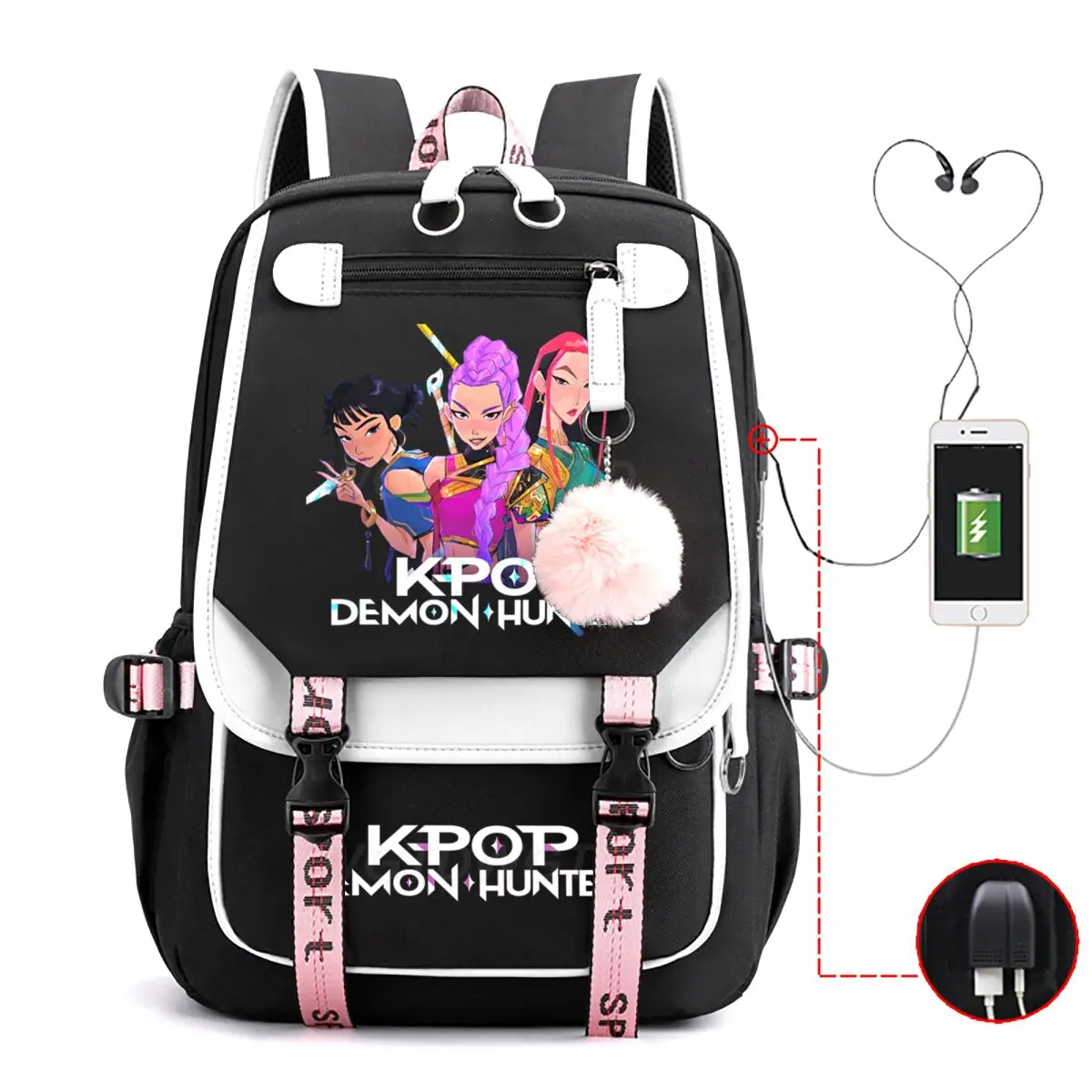 Mochilas escolares con estampado de película para estudiantes, adolescentes, niñas, mochila para mujeres, mochila para ordenador portátil, mochilas de viaje al aire libre de alta calidad