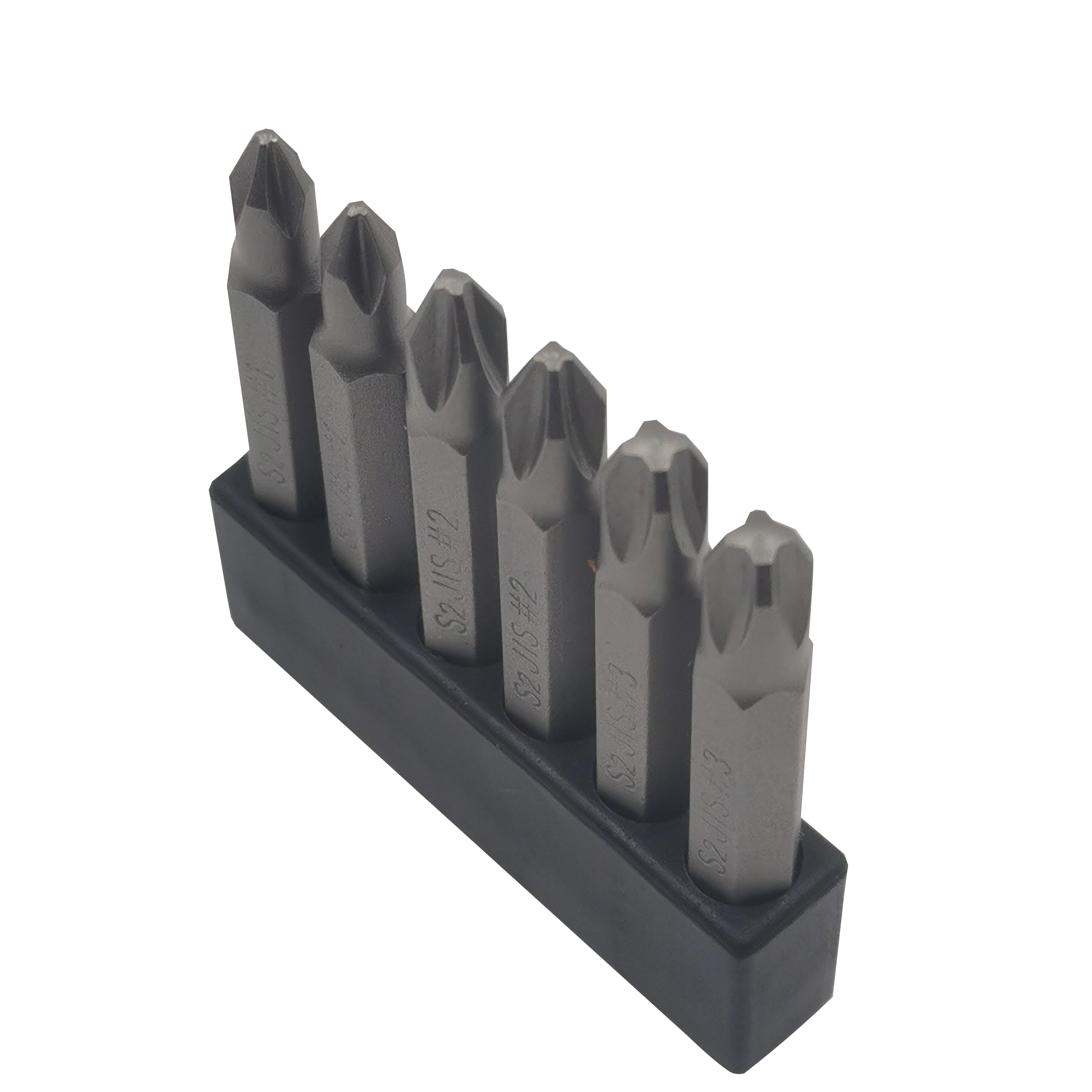 6 個 50mm JIS ドライバービットセット、磁気チップ、1/4 六角シャンク、S2 合金鋼 & 6 穴収納ストリップ付き - ホンダ、スズキ用