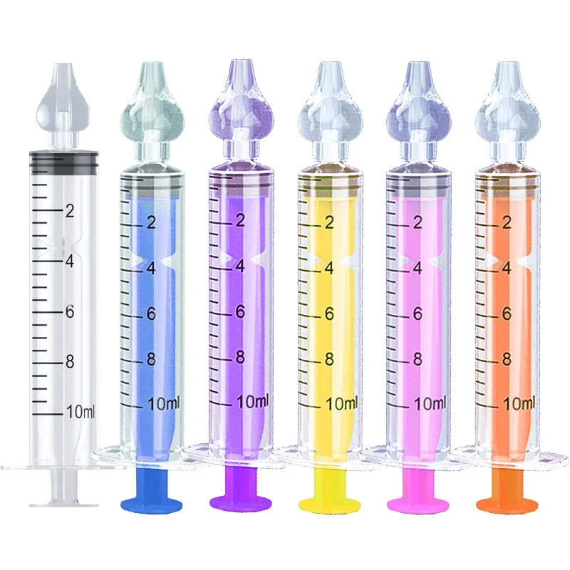 Limpiador Nasal para bebé, tubo de aguja, aspirador Nasal reutilizable, rinitis, arandela Nasal, jeringa, irrigador Nasal para niños, 10ML/20ML