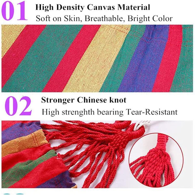 Portable Hanging Hammock Indoor Hammock Lazy Chair Travel Outdoor Camping Swing Chair Thick Canvas Bed Hammocks