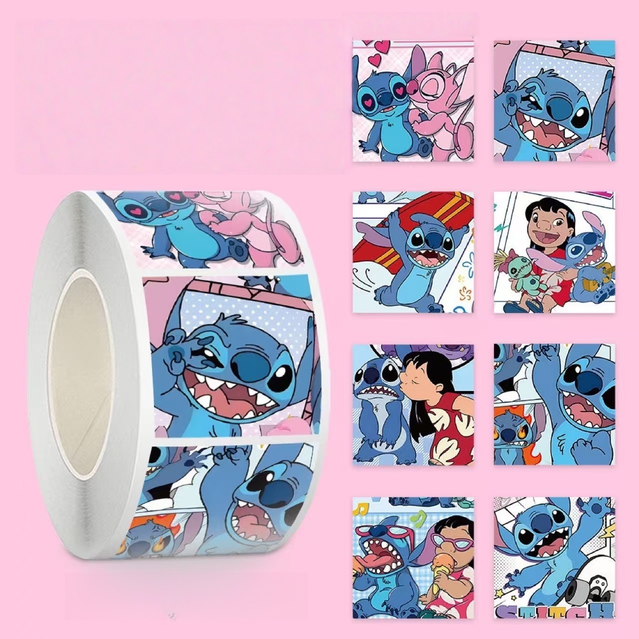 500 pçs/rolo disney ponto azul kawaii adesivos bagagem graffiti brinquedo decalques decoração adesivo presente fechamento adesivo