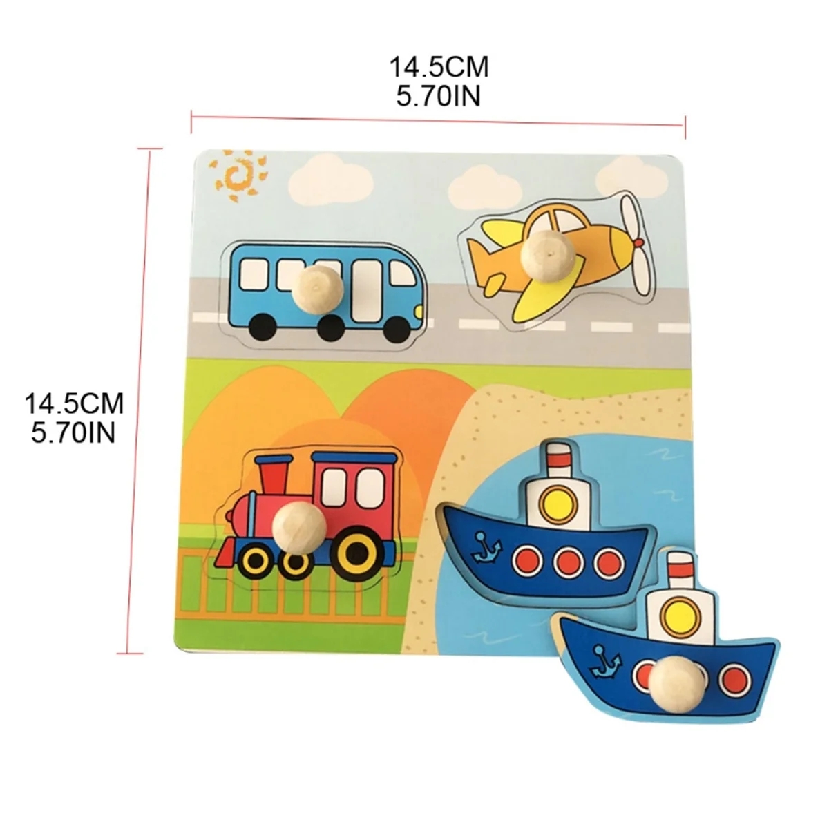 Montessori Baby Speelgoed 3D Houten Puzzels Kinderen Hand Krasbord Puzzel Kinderen Vroeg Leren Onderwijs Fruit Cognitief Speelgoed