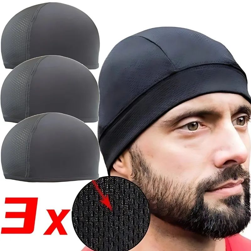 Cycling Helmet Hat Inner Cap Breathable Quick-drying Motorcycle Balaclavas Helmet Beanie Cap Outdoor Sports Motor Helmet Hats
