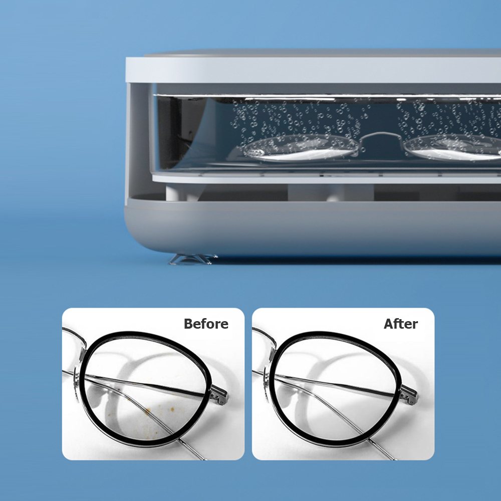 Sonic Wave Cleaner High Frequency Household Mini Portable Sonic Wave Vibration Cleaning Machine for Jewelry Glasses Toothbrush