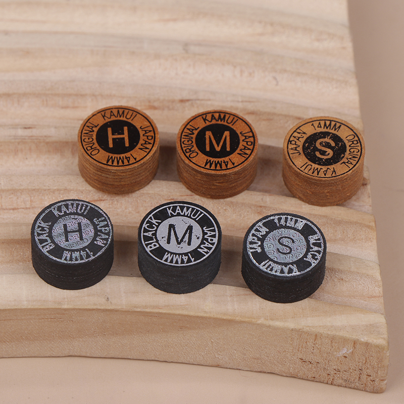 1 шт., 14 мм, японский наконечник для кия, качественный кожаный наконечник для кия для бассейна, девятишальный кий, наконечник для снукера, жесткая мягкая головка