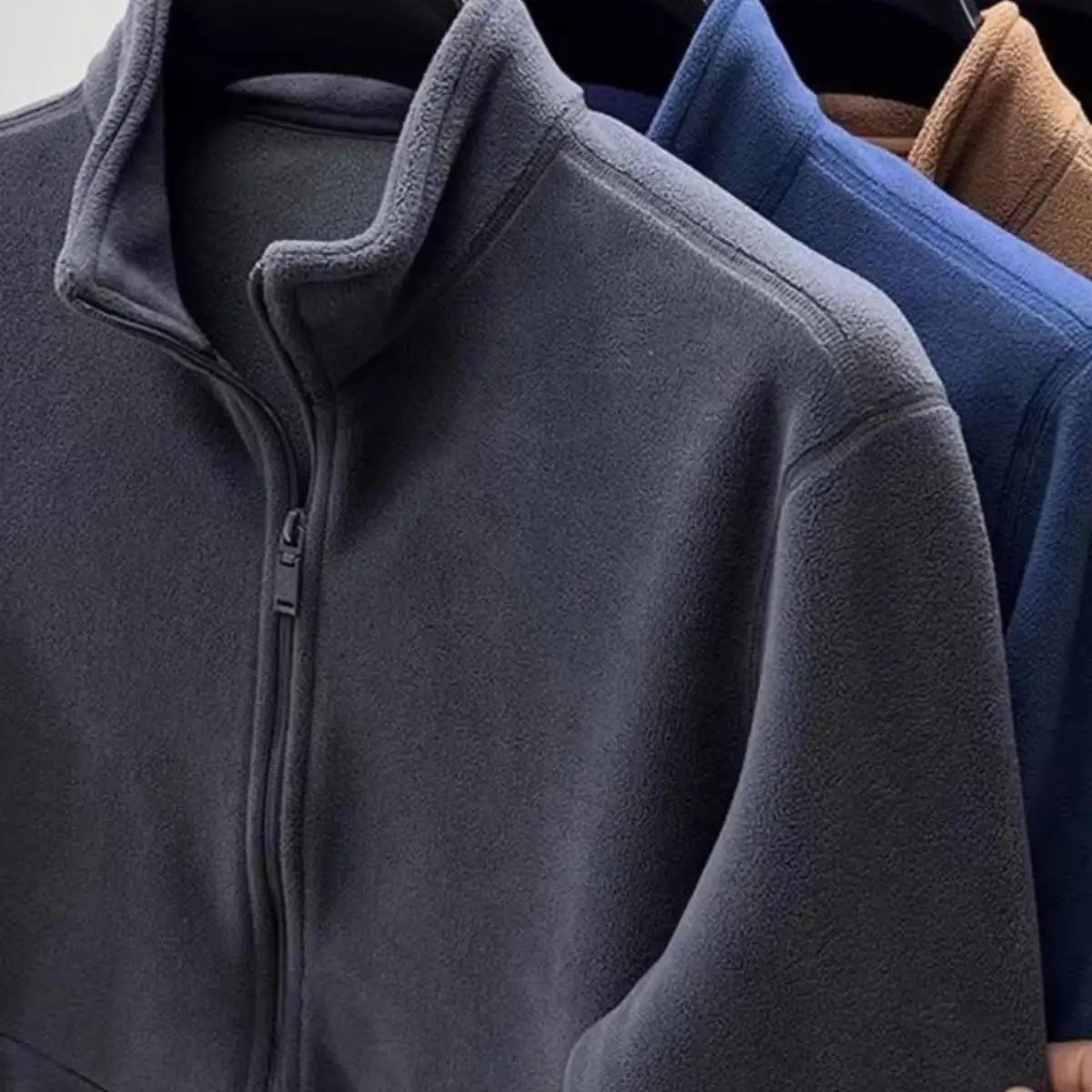 Cardigan Masculino com Forro de Fce e Capuz, Suéter Casual com Gola Alta, Jaqueta Quente para Outono e Inverno, Estilo Jov...