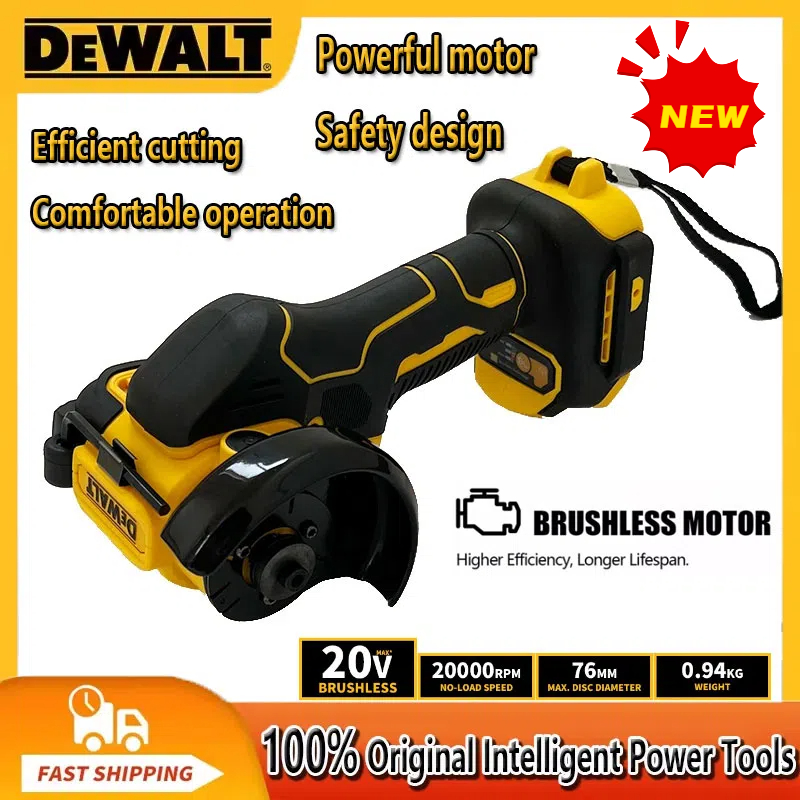 DeWALT Cordless Angle Grinder 3 Inch Mini Polishing Grinding Machine Electric Cutting Power Tools For 20V 18V Battery