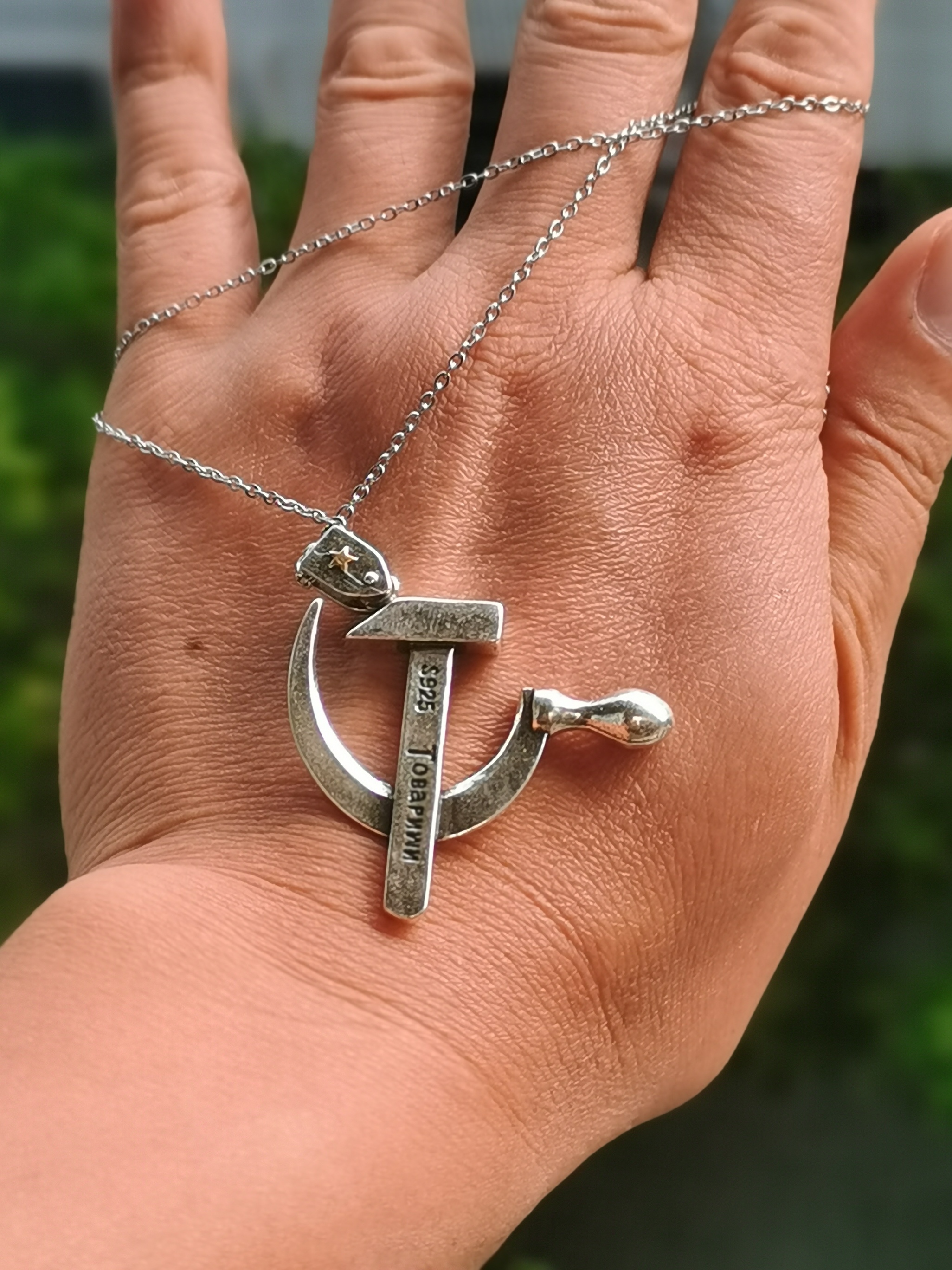 Y2k Charms USSR Faith Hammer and Sickle Pendants Cool Necklace Men's Punk Jewelry Chains Boy EDC Gadgets Lovers Girls Gifts