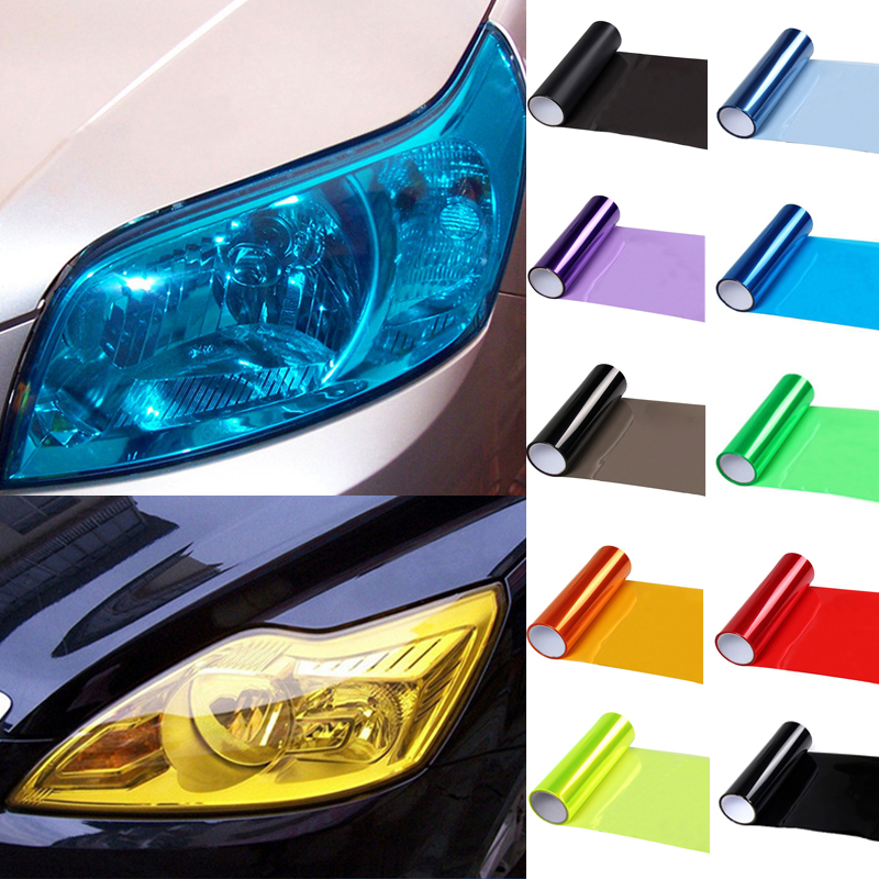 Película protectora para faros, pegatina de película de vinilo, película de luz trasera para faros de coche, tinte de hoja de vinilo, pegatina Universal Multicolor