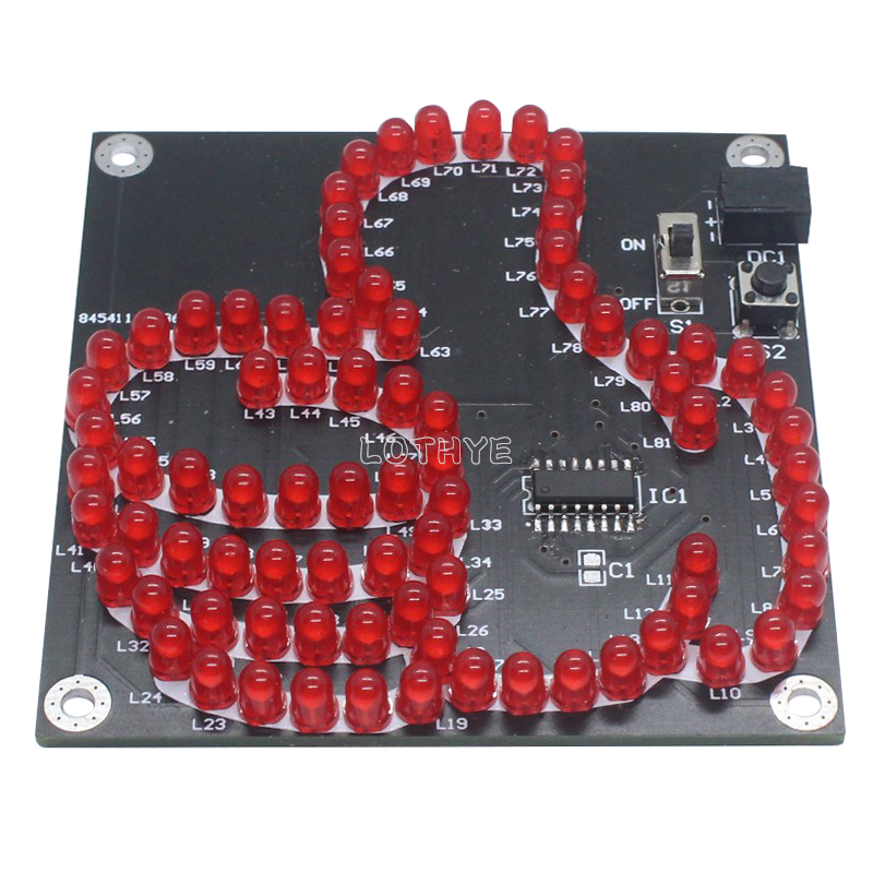 DIY Electronic Kit LED Thumb Flowing Light Production Kit Light-emitting Diode Fun Welding Microcontroller Soldering Practice