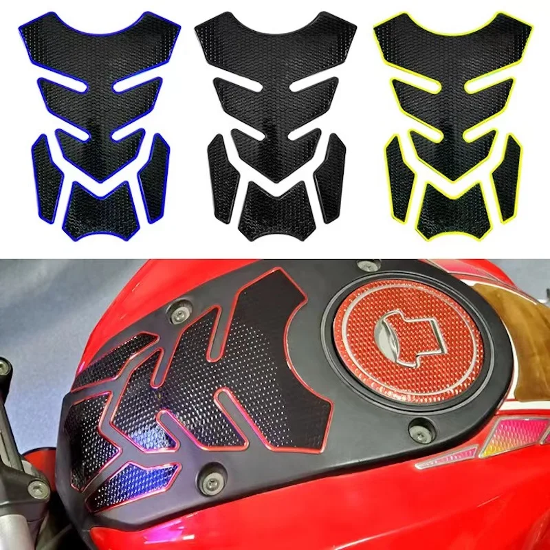Adesivo universal para tanque de combustível de motocicleta, tapete de osso de peixe, protetor de tanque de óleo e gás, decoração de decalque para motocicleta